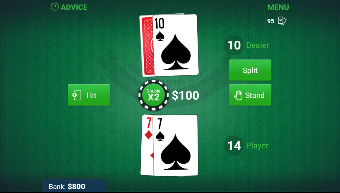 Blackjack Gameplay Screenshot