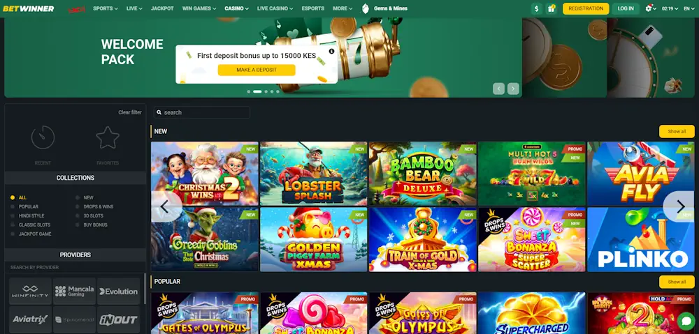 Betwinner Casino Screenshot