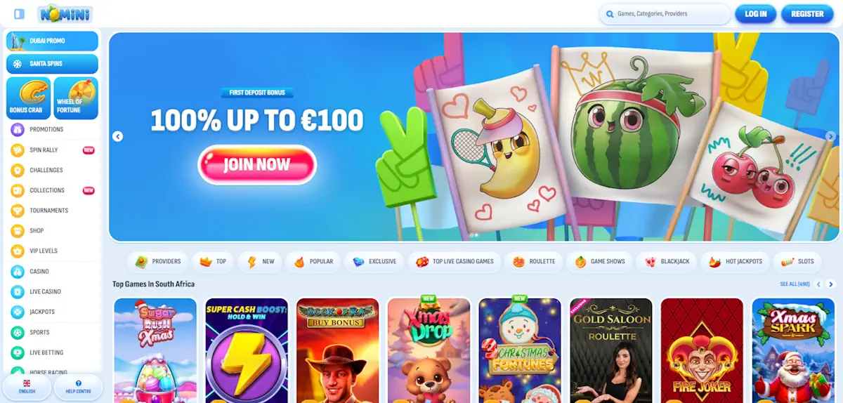 Nomini Casino Screenshot