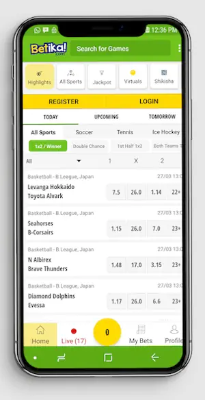 Betika App Screenshot